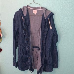 denim trench jacket